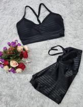 Conjunto poliéster 3D Preto G