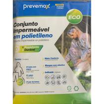 Conjunto polietileno elastico e capuz e bota transparente