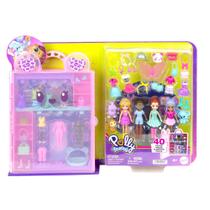 Conjunto Polly Pocket com Mini Bonecas - Super Armário De Animais - Estojo - Mattel