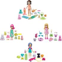 Conjunto Polly Pocket Travel - 4 Bonecas e +50 Acessórios