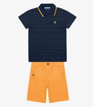 Conjunto Polo Com Bermuda Menino Trick Nick Azul