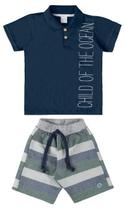 Conjunto polo e bermuda sarja listrada 13145 Conjunto polo e bermuda sarja listrada 13145