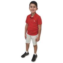 Conjunto Polo Infantil + Bermuda Masculina Piquet Charpey