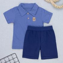 Conjunto Polo Infantil com Bermuda Elegância e Frescor