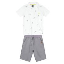 Conjunto Polo Infantil Menino De Tênis Mundi Branco