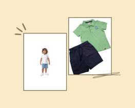 Conjunto polo infantil verão malwee kids menino 1-2-3-4-6-8