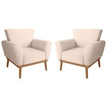 Conjunto Poltrona Decorativa Balneária Linha Bege
