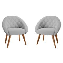 Conjunto Poltrona Decorativa Maricá Linha Cinza Conjunto Poltrona Decorativa Maricá Linha Cinza