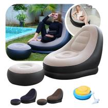 Conjunto Poltrona e Puff Inflável Ultra Lounge Portátil Descanso Preguiçoso Sofá Poltrona-2298 Conjunto Poltrona e Puff Inflável Ultra Lounge Portátil Descanso Preguiçoso Sofá Poltrona-2298