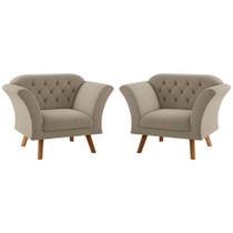 Conjunto Poltrona para Sala de Recepção Moreira Inca Castor