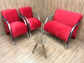 Conjunto Poltronas Braço Alumínio Classic Super Confortável