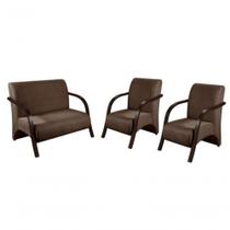 Conjunto Poltronas Vênus Braço Madeira D Salla Marrom Conjunto Poltronas Vênus Braço Madeira D Salla Marrom
