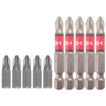Conjunto Ponta Bits PH2 25mm + 50mm Kit 10 Peças Ponteira Magnética Antiderrapante Parafusadera Imã Conjunto Ponta Bits PH2 25mm + 50mm Kit 10 Peças Ponteira Magnética Antiderrapante Parafusadera Imã