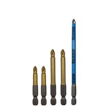 Conjunto Ponta Bits PH2 50mm 70mm 150mm Kit 5 peças Titânio Ponteira Magnética Philips Parafusadeira Antiderrapante