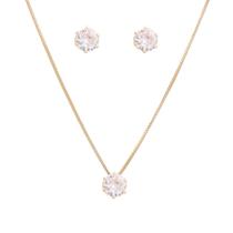 Conjunto Ponto de Luz Redondo Banhado a Ouro Conjunto Ponto de Luz Redondo Banhado a Ouro