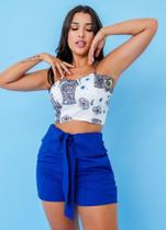 Conjunto Ponto i azul estampado