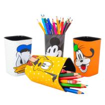 Conjunto porta-canetas e lapis 4 peças Mickey e amigos plasutil - Plasútil