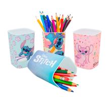 Conjunto porta-canetas e lapis 4 peças Stitch Plasutil Conjunto porta-canetas e lapis 4 peças Stitch Plasutil