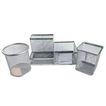 Conjunto Porta Canetas Organizador Mesa Bloco Notas Grampos