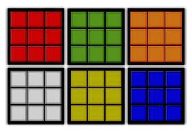 Conjunto Porta Copos com 6 unidades (2 em 1) com Imã - Cubo Mágico Colorido