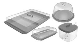 Conjunto Porta Frios Manteigueira Porta Queijo E Açucareiro
