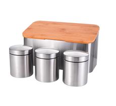 Conjunto Porta Pão Mimo BH23351 Inox Prata Conjunto Porta Pão Mimo BH23351 Inox Prata