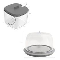 Conjunto Porta Queijo queijeira Minas ou Ricota E Açucareiro 450ml F6195