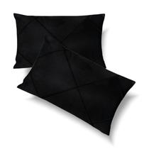 Conjunto Porta Travesseiro em Veludo Drapeado Várias Cores - Díspar Design