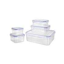 Conjunto pote hermético 5 Peças Plastico PP azul Euro Home Conjunto pote hermético 5 Peças Plastico PP azul Euro Home