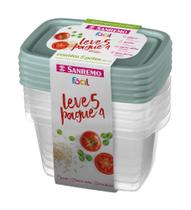 Conjunto Pote Plástico Leve 5 Pague 4 580ml - Sanremo