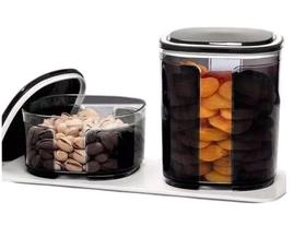 Conjunto Pote Visual Preto 2 peças