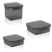 Conjunto Potes Click 3 Peças Verde Menta Ou Recipientes Kit
