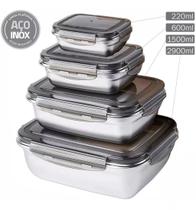 Conjunto Potes De Aço 304 Inox Marmita Com Tampa De Vedação