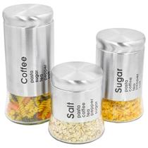 Conjunto Potes Herméticos 3 Peças P/ Mantimentos Organização