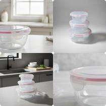 Conjunto Potes Hermeticos Redondos Plastico Cozinha Tampa Vedacao Porta Mantimentos Conserva Alimento Multiuso Livre BPA Conjunto Potes Hermeticos Redondos Plastico Cozinha Tampa Vedacao Porta Mantimentos Conserva Alimento Multiuso Livre BPA