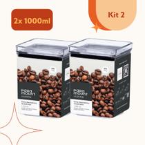 Conjunto Potes Organizadores Herméticos Empilháveis Acrílico Armazenamento Conservação de Alimentos Conjunto Potes Organizadores Herméticos Empilháveis Acrílico Armazenamento Conservação de Alimentos