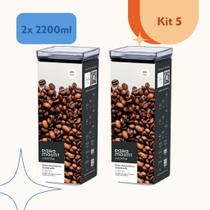 Conjunto Potes Organizadores Herméticos Empilháveis Acrílico Armazenamento Conservação de Alimentos Conjunto Potes Organizadores Herméticos Empilháveis Acrílico Armazenamento Conservação de Alimentos