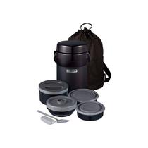 Conjunto Potes Térmicos Zojirushi 4 peças. Preto