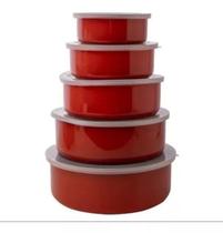 Conjunto Potes Vasilha Organizador Cozinha E Geladeira 5pçs