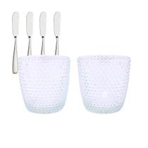 Conjunto Potes Vidro Grosso Decoração Mesa Posta & Espátulas Conjunto Potes Vidro Grosso Decoração Mesa Posta & Espátulas