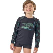 Conjunto praia camiseta sunga dino uv dry uv50 luc.boo