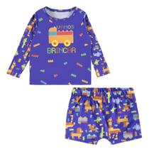 Conjunto Praia e Piscina Bebê Menino BGR Camiseta e Shorts e