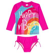 Conjunto Praia Infantil Menina 2 Peças UV Tip Top 1153 Conjunto Praia Infantil Menina 2 Peças UV Tip Top 1153