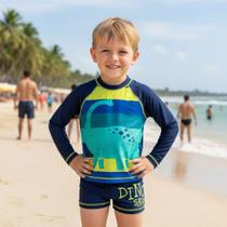Conjunto Praia Infantil Menino Proteção UV 50+ Dino Floresta Marinho Tip Top Conjunto Praia Infantil Menino Proteção UV 50+ Dino Floresta Marinho Tip Top