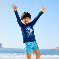 Conjunto Praia Infantil Proteção UV 50+ Tubarão Marinho Tip Top