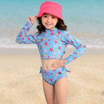 Conjunto Praia Infantil Proteção UV FPS 50+ Estrela Cropped e Tanga Marujos e Sereias 154