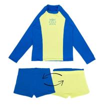 Conjunto Praia Menino Proteção Solar Uv Sunga Dupla Face Conjunto Praia Menino Proteção Solar Uv Sunga Dupla Face