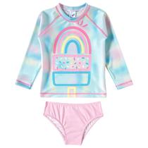 Conjunto Praia Sorvete Alfabeto Rosa Proteção UV 50+ - Tip Top Conjunto Praia Sorvete Alfabeto Rosa Proteção UV 50+ - Tip Top