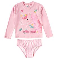 Conjunto Praia Tip Top Menina Com Proteção E Detalhe Em 3d