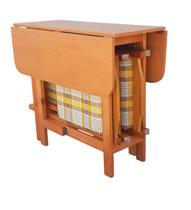Conjunto Prático Mesa e 4 Cadeiras Dobrável Mel, Estofado Bar-Cozinha-Lazer-Varanda ( QUADRADO OVAL )